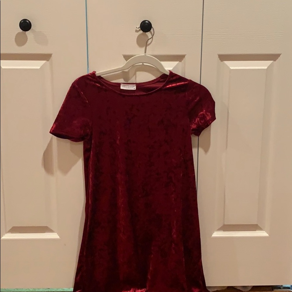 Red mini dress